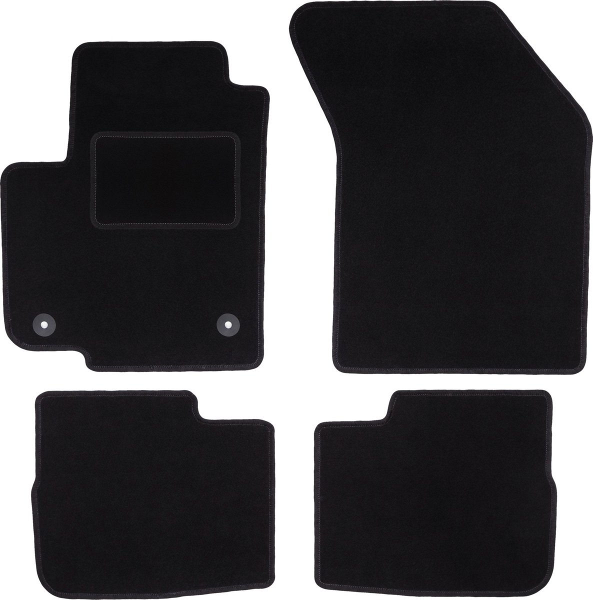 Zwarte veloursmatten voor: Fiat Sedici hatchback (2006-2014)
