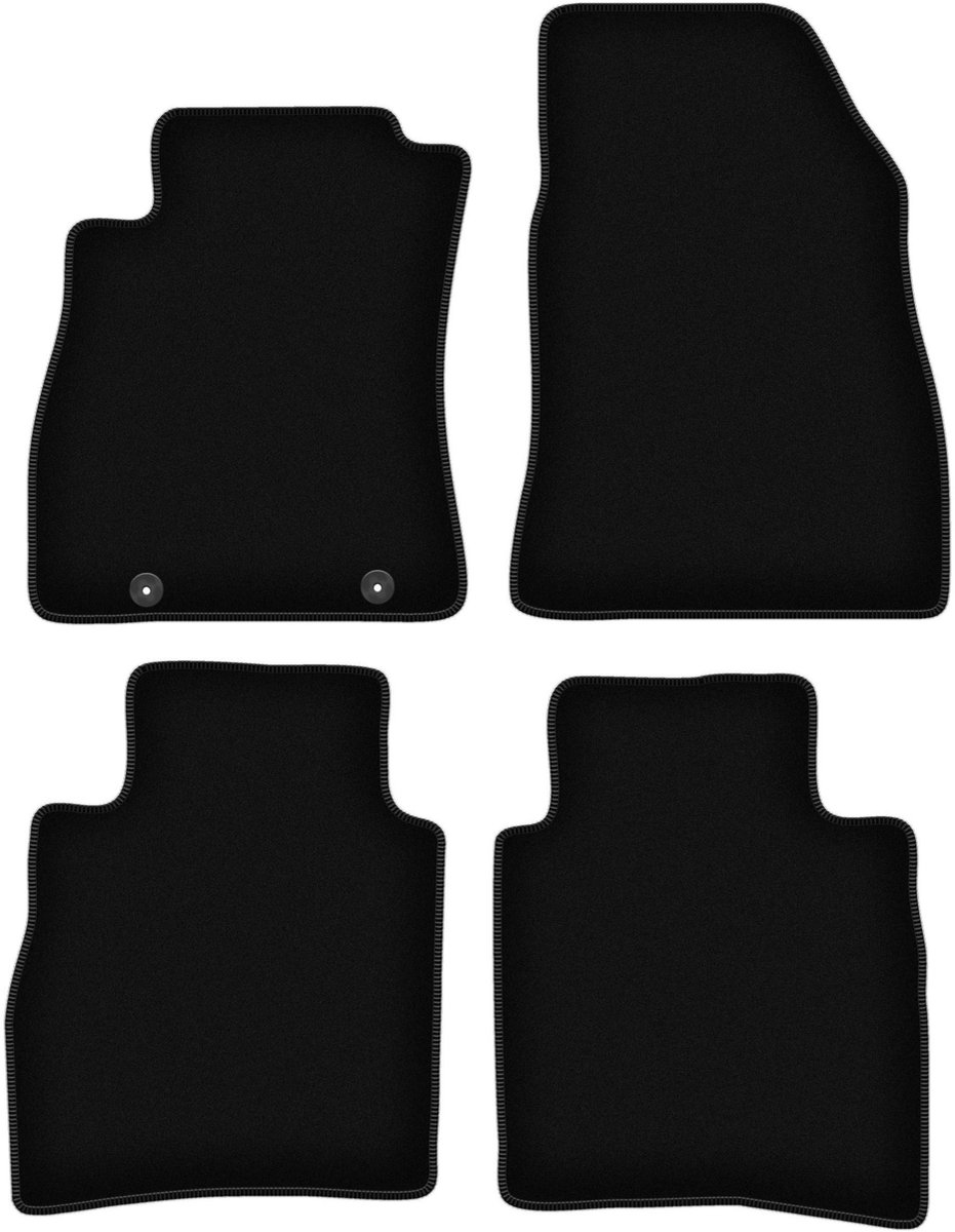 BASIC zwarte veloursmatten voor: Nissan Pulsar C13 hatchback (2014-)