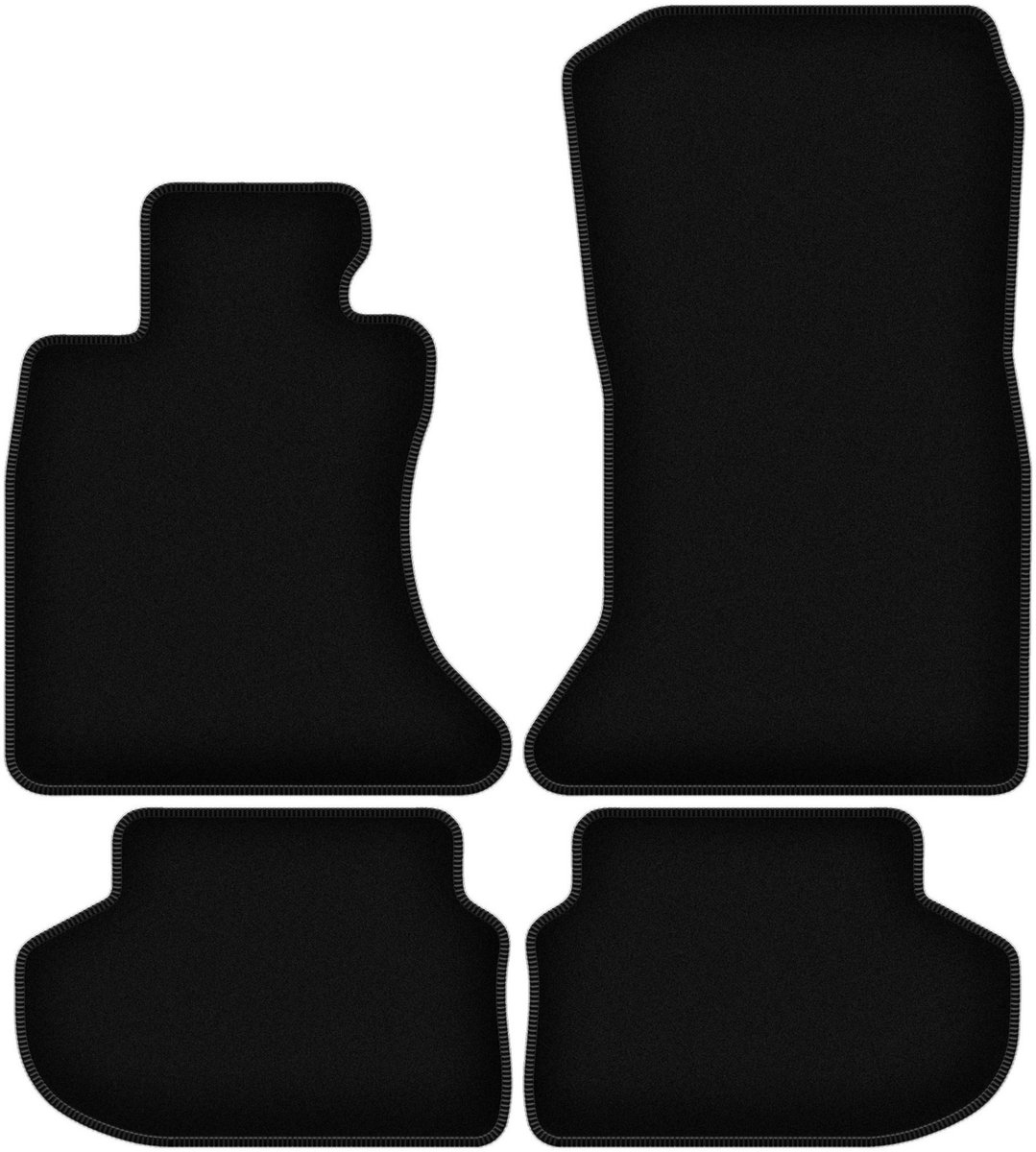 BASIC zwarte veloursmatten voor: BMW 5 F11 FL xDrive stationwagen, touring (2013-2017)