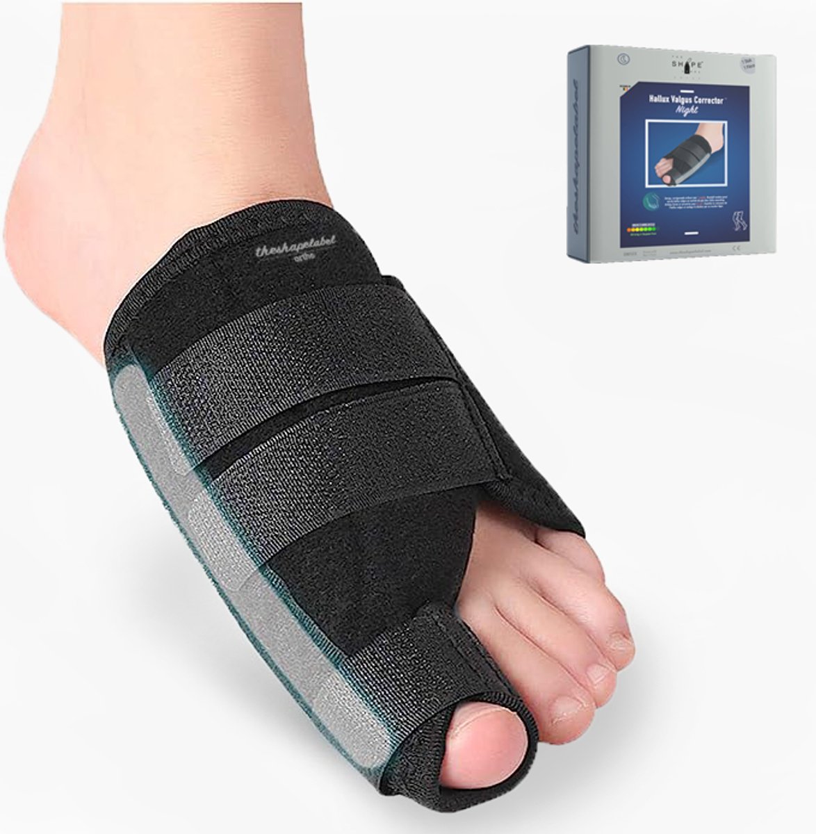 The Shape Label™ - Hallux Valgus Nachtspalk - Links -Knobbel teen brace voor tijdens de nacht