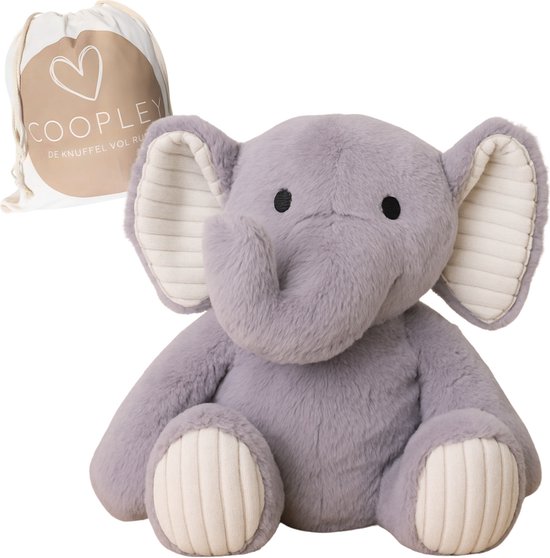 Verzwaringsknuffel 2 Kg - Verzwaarde Knuffel - Ollie Olifant - Weighted Stuffed Animal - Sensorisch Speelgoed - Voor Kinderen En Volwassenen - Met Canvas Opbergtas