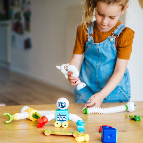 SmartMax Roboflex Plus - Magnetische Robots Bouwen - 20-Delige Bouwset met Flexibele Staven - Educatief Speelgoed voor Kleuters - Vanaf 3 Jaar