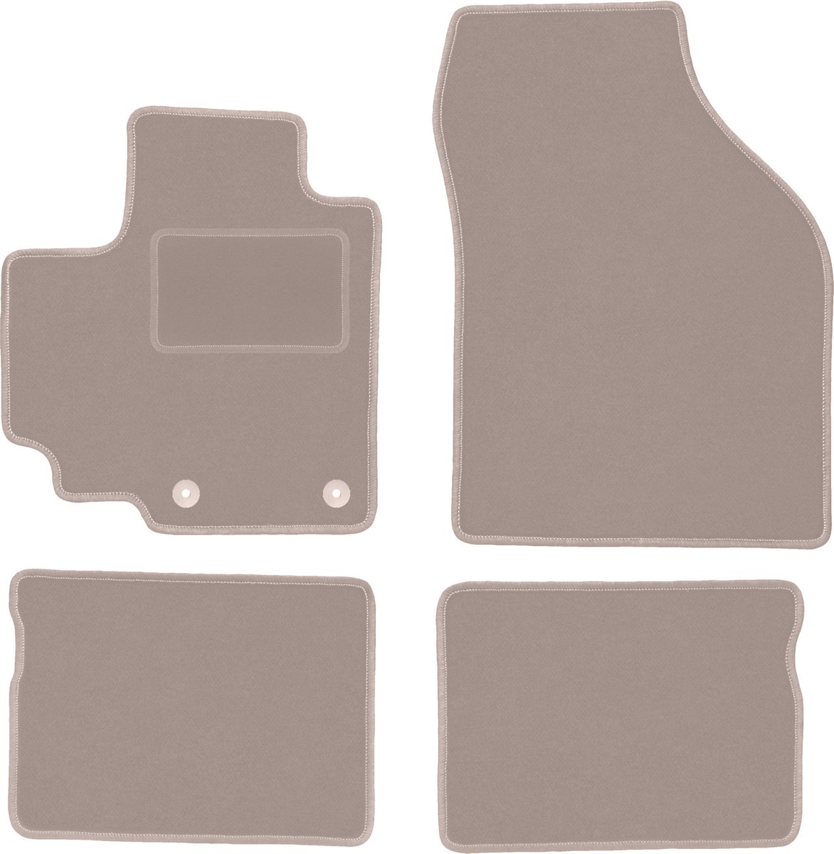 Beige velours matten voor: Suzuki Celerio hatchback (2014-)