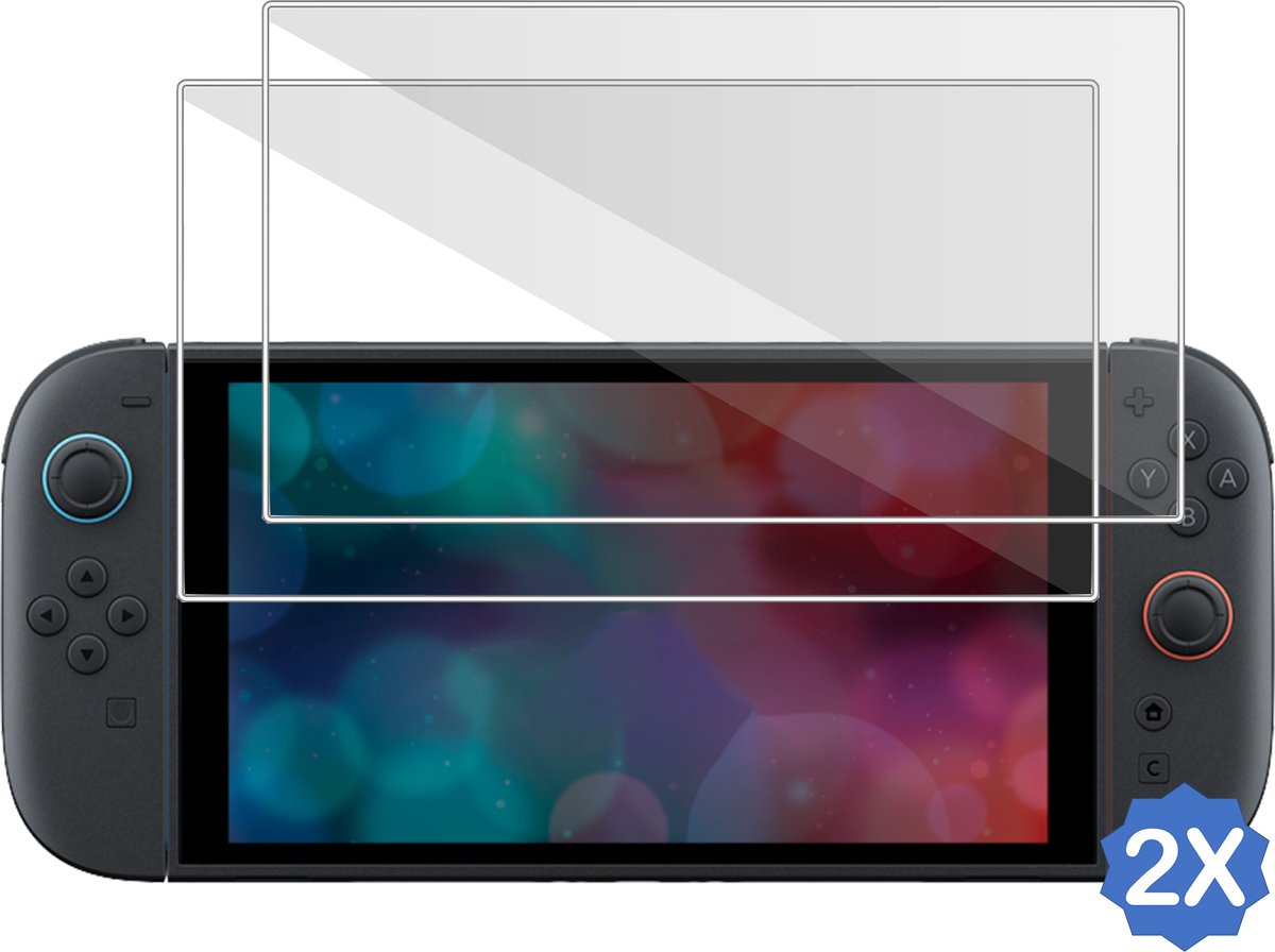 2x TechNow Screenprotector geschikt voor Nintendo Switch 2 Screenprotector - Gehard Glas - Rounded - Proteqt+