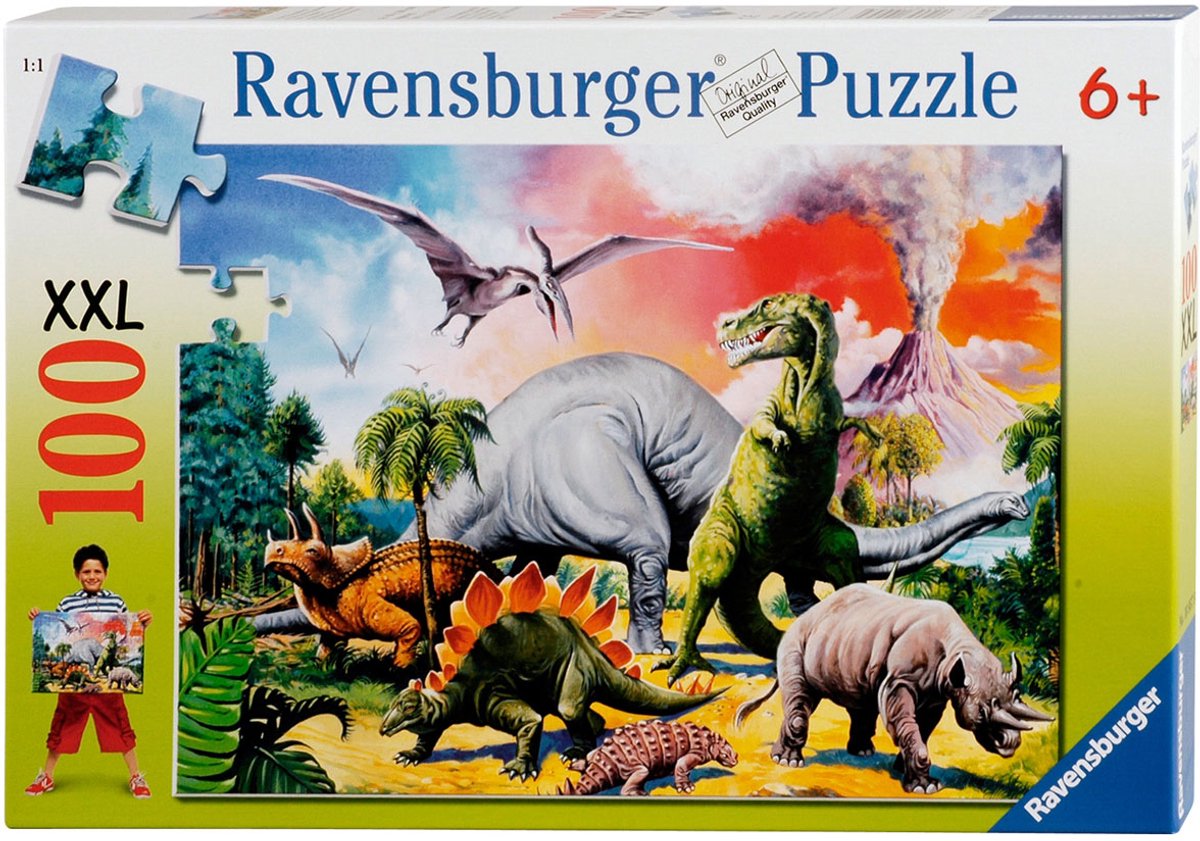 Ravensburger puzzel Tussen de dinosauriÃ«rs - Legpuzzel - 100 stukjes — afbeelding 7