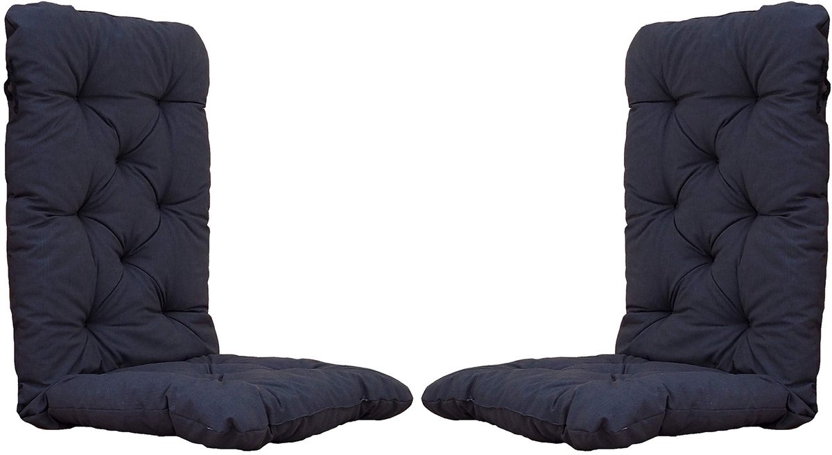 Ibenzoa® Set van Twee Ergonomische Stoelen met Verstelling en UV-Bescherming, 120 x 50 x 8 cm, Donkergrijs