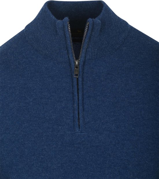 Pull demi Zip Steppin' Out en laine Blauw bleu Marine - Taille S - Homme - Pulls