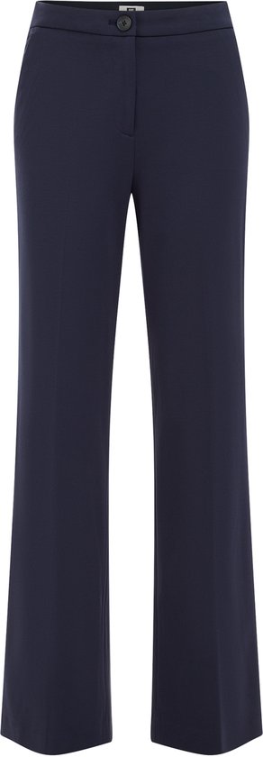 WE Fashion Dames wide leg pantalon met stretch