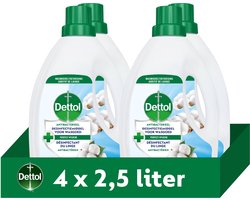 Dettol Antibacterieel Desinfectiemiddel voor wasgoed Fris - 4 x 2,5L - Wastoevoeging - Voordeelverpakking