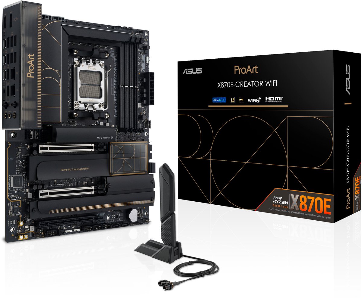 ASUS ProArt X870E-CREATOR WIFI moederbord 2.5Gb-LAN, WLAN, BT, Sound, ATX