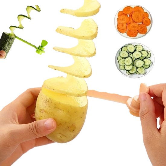 Trancheuse à Légumes Spirale Tornade – Coupe Frites Spirales – Appareil Manuel