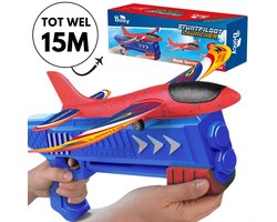 Boncy® Buitenspeelgoed Stuntpiloot Vliegtuig Launcher - Speelgoed voor Jongens & Meisjes - Buiten Spelletjes voor Kinderen - Strandspeelgoed Educatief Motoriek - Kinderspeelgoed 3 4 5 6 8 10 + Jaar - Tuin Buitenspel Kinder Peuter Spellen Cadeau Kind
