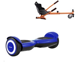 Jetson Prism Hoverboard Blauw Met Hoverkart Oranje - All-Road 6.5 inch Wielen - Oxboard - LED Verlichting - UL2272 Gecertificeerd
