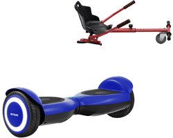 Jetson Prism Hoverboard Blauw Met Hoverkart Rood - All-Road 6.5 inch Wielen - Oxboard - LED Verlichting - UL2272 Gecertificeerd