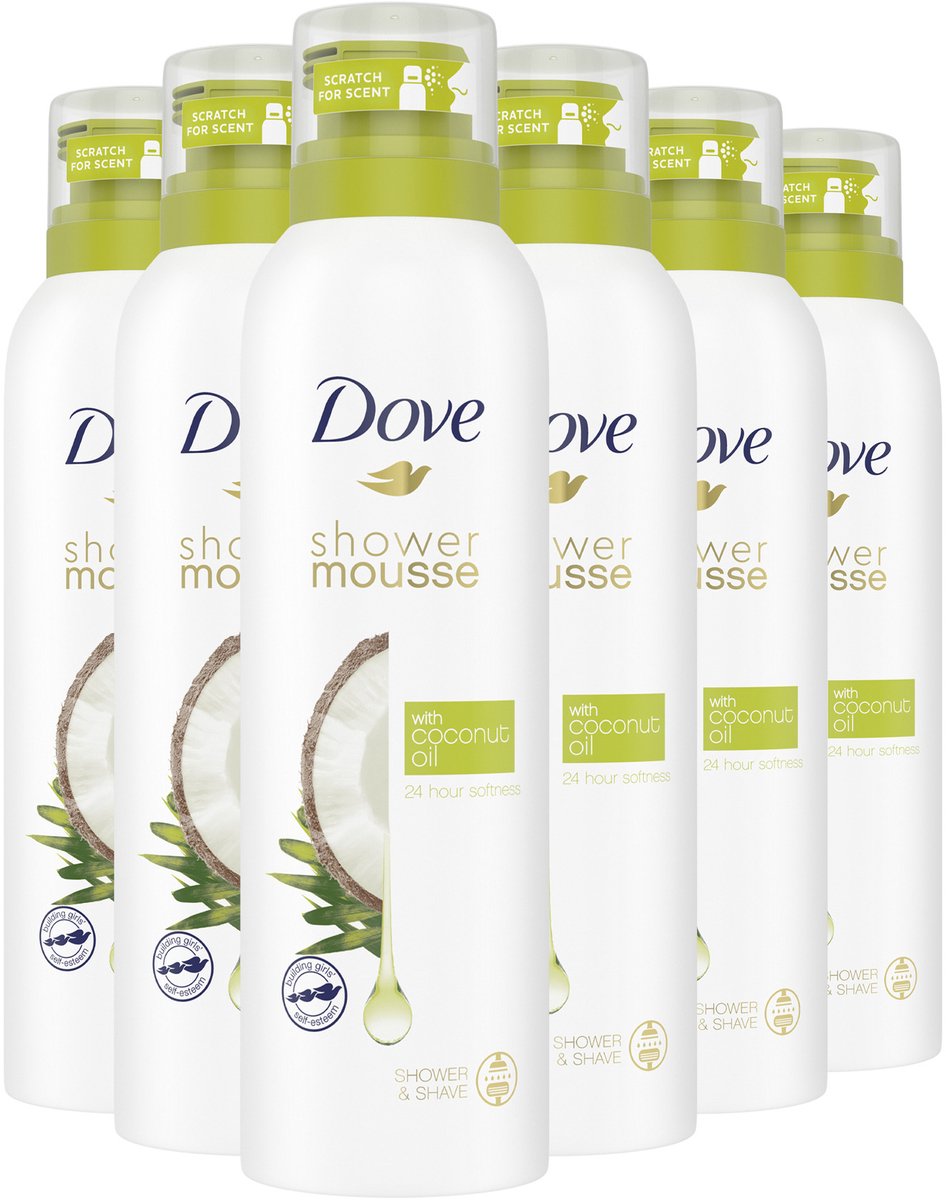 Dove Coconot Oil Doucheschuim - 6 x 200ml - Voordeelverpakking
