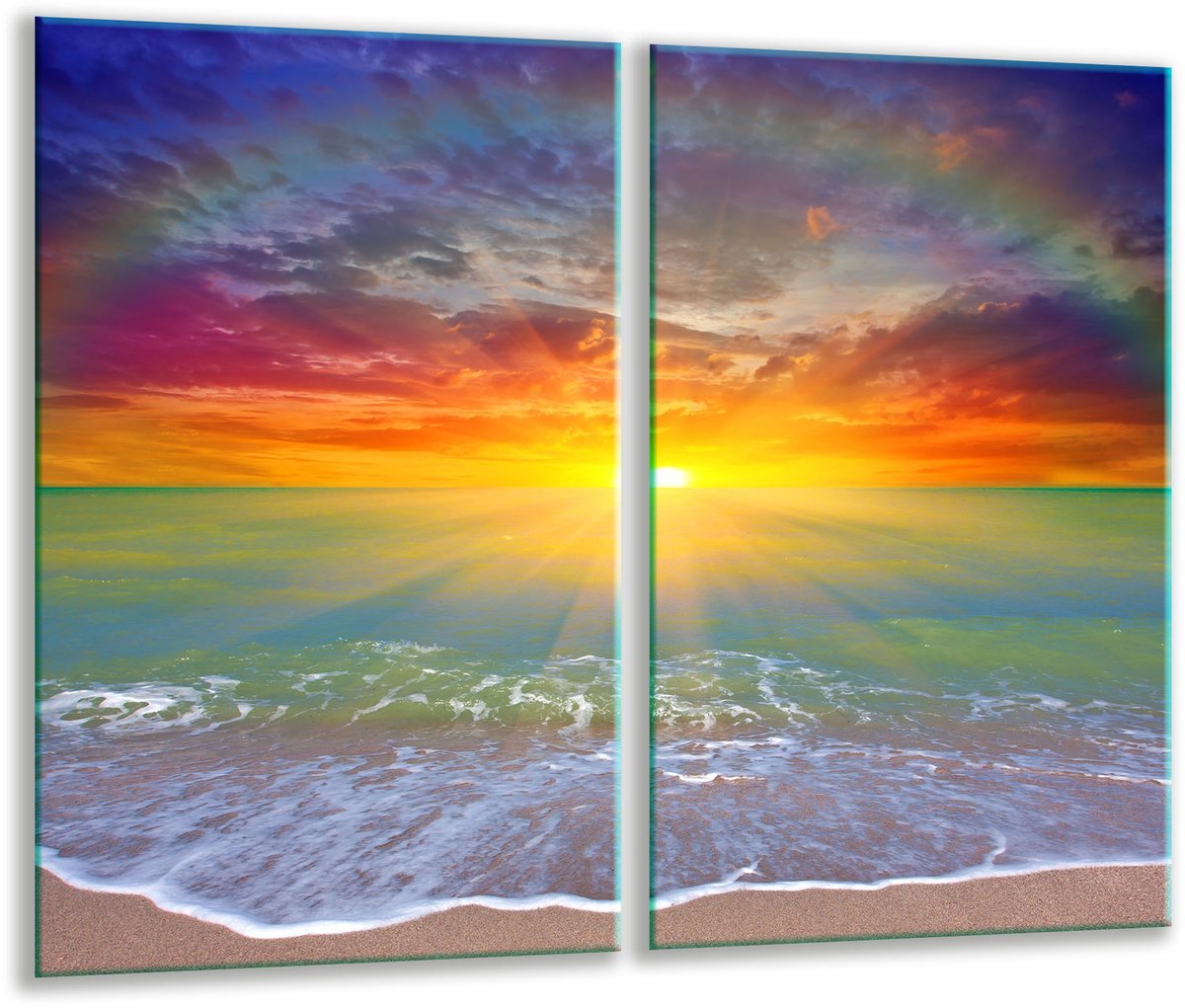 TMK ArtDeko Serie - Snijplank Glas - 2x 30x52cm - Veilig - Decoratief
