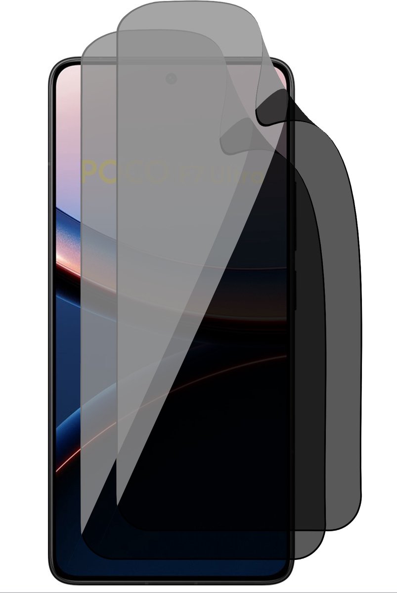 Privacy Screenprotector geschikt voor Xiaomi Poco F7 Pro - 2x FlexGuard Screen Protector