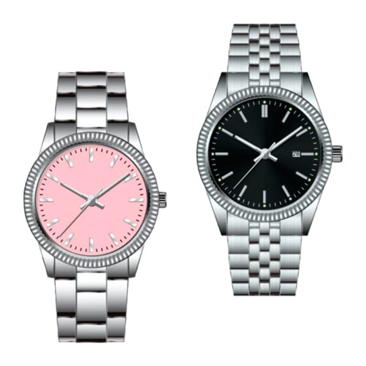 KRONTALER - HORLOGE DAMES - ARMBANDUHR MIT EDELSTAHLBAND
