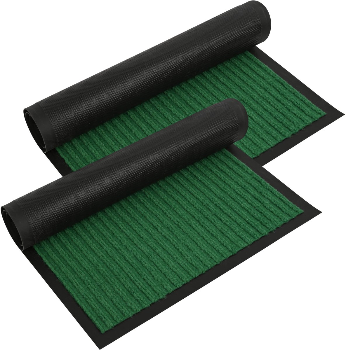 Ibenzoa Vloermatten Set – 2 Stuks, Geschikt voor Binnen en Buiten, 60 x 90 cm groen