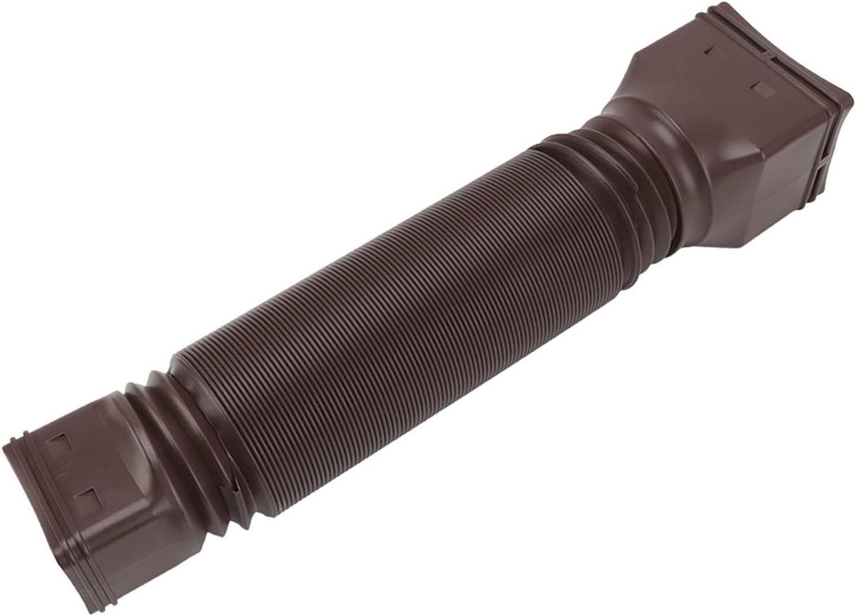 Gutter Downspout-extensies - Regenwaterafvoerpijpconnector omlaag tuit extender van 20 tot 59 inch (Bruin)