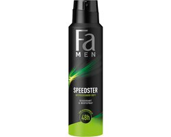 1 x Fa - Deodorant Spray - Speedster - Frisse Geur & Langdurige Bescherming - 48 uur Bescherming - 150 ml - 48 Uur Bescherming - Deodorant Spray - Frisse Geur - Geurveroorzakende Bacteriën - Dermatologisch Getest