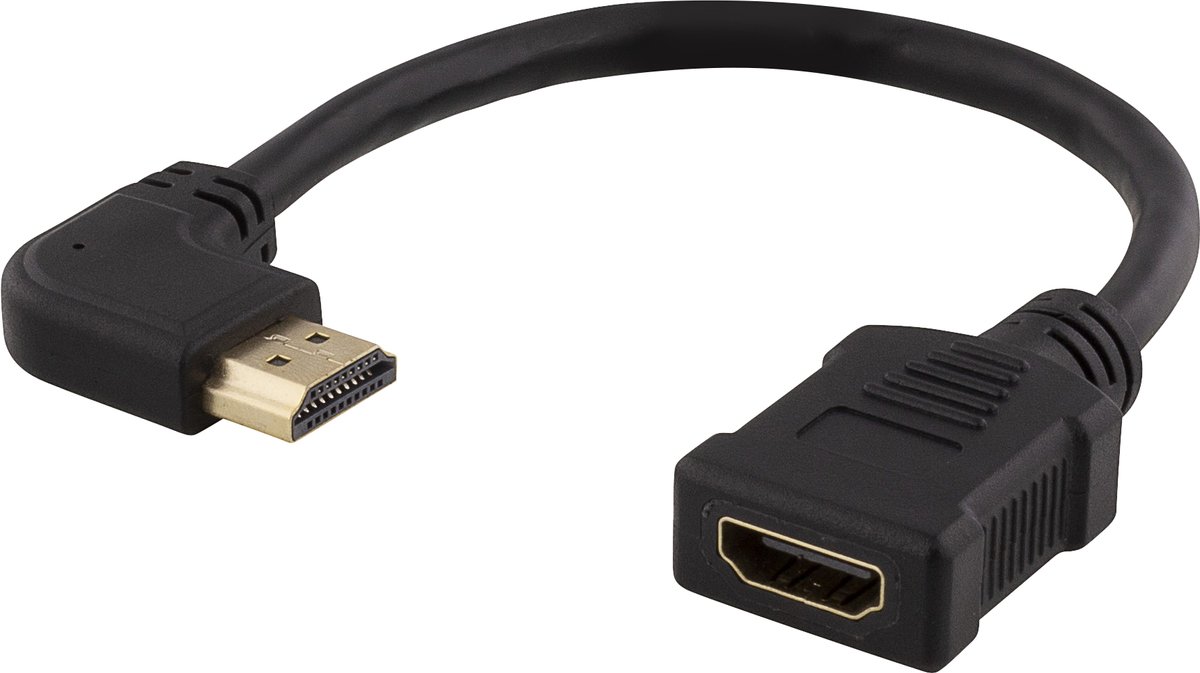 Deltaco HDMI-21D HDMI kabel 0,2 m HDMI Type A (Standaard) Zwart