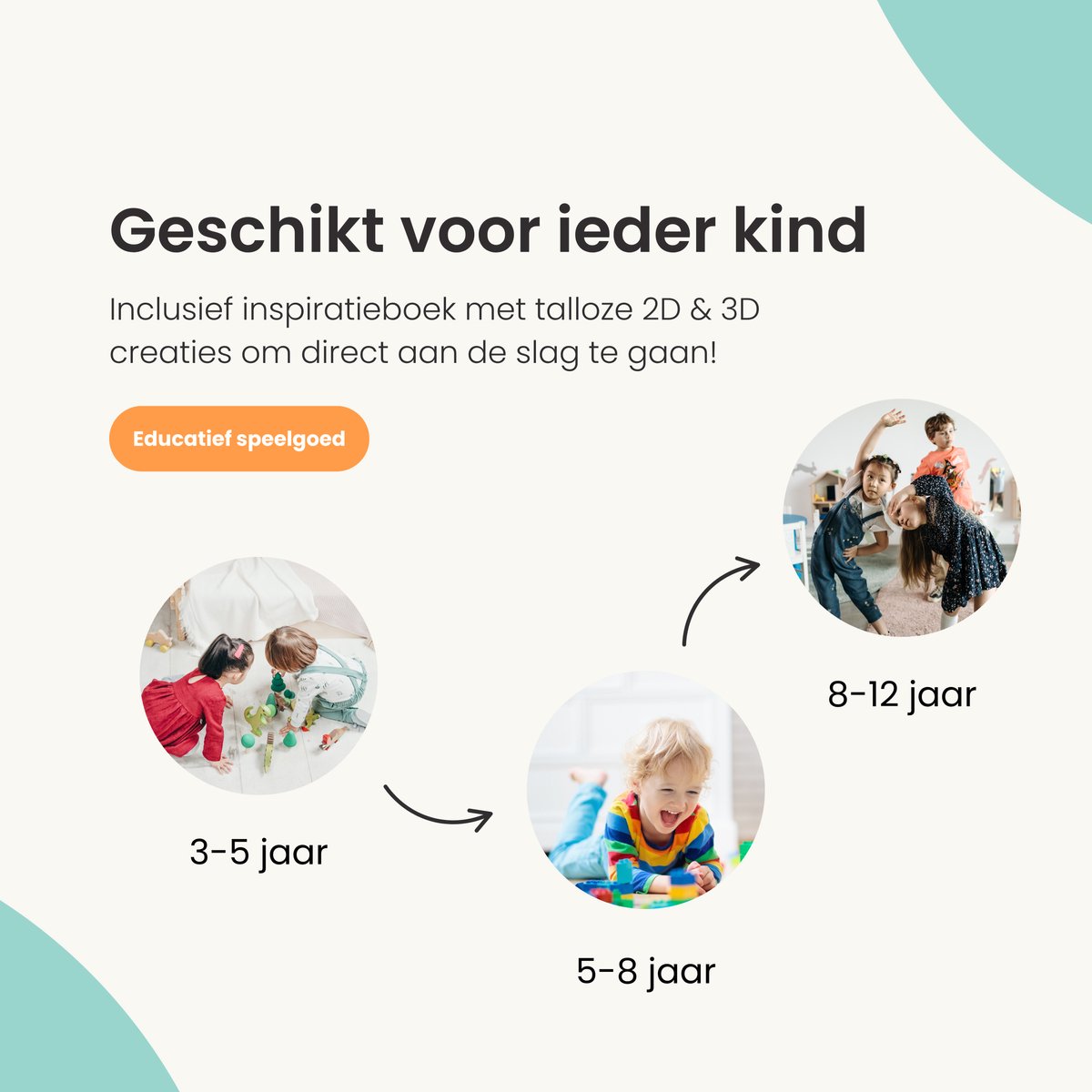 Kids4u Magnetic Tiles - Magnetisch Speelgoed - 125 Stuks Bouwset - 2 Minifiguren - Constructiespeelgoed - Montessori Speelgoed - Magnetische Tegels — cadeau in Spellen & Speelgoed - foto 2