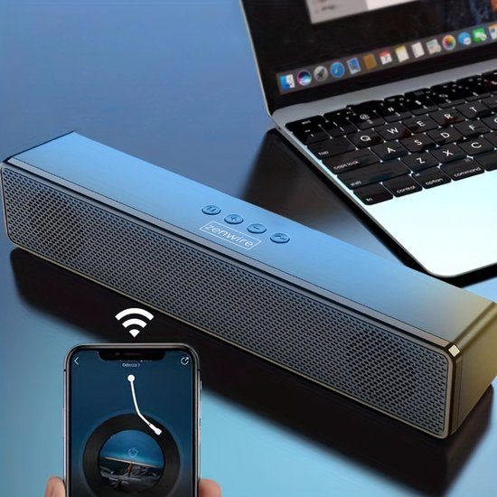 Soundbar - Zeniwre - BT-S058 - Soundbar voor TV met Dolby Atmos - Draadloze Bluetooth Speaker - AUX - USB 3.0/2.0 - Mini Jack 3,5 mm - Ingebouwde FM-radio - Ingebouwde ruisonderdrukking van Merkloos — afbeelding 3