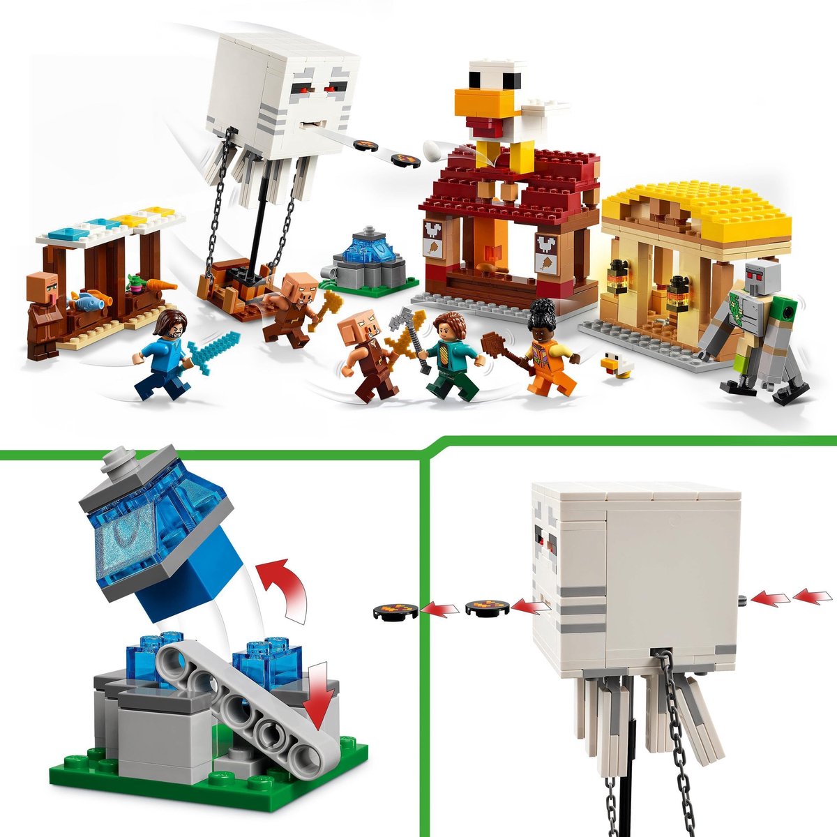 LEGO Minecraft De Ghast-Ballon Aanval op het dorp - 21273 — afbeelding 9