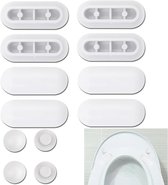 Wc-bril buffer set 10 stuks wc-deksel-accessoires, witte stop reservebumpers verminderen lawaai, geschikt voor gezinnen, hotels en ziekenhuizen