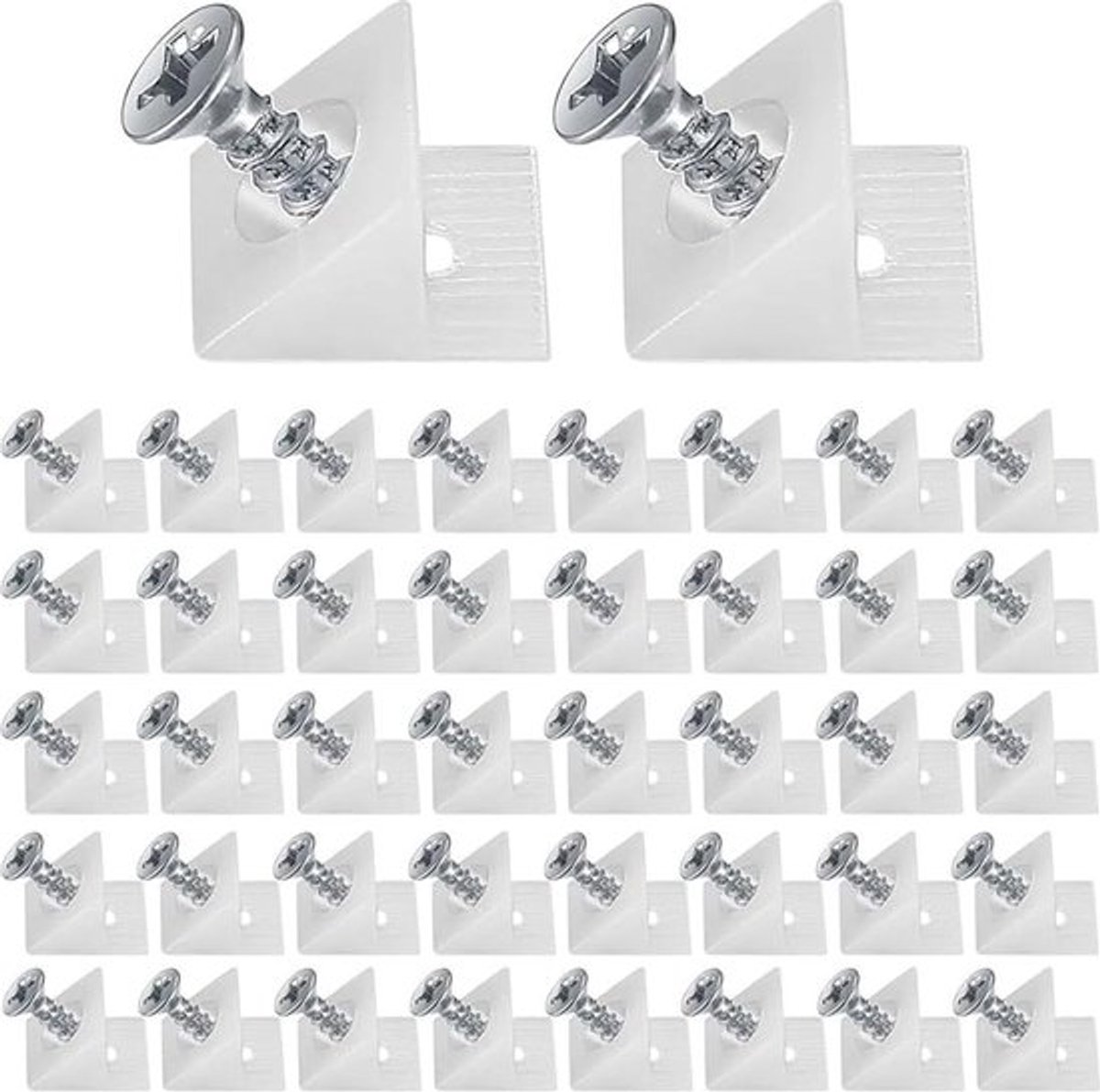 Bevestigingswiggen stabilisatoren - 100 stuks, met schroeven - voor huisreparatie en meubels - lade wiggen - hoekhouder wiggen reparatie .