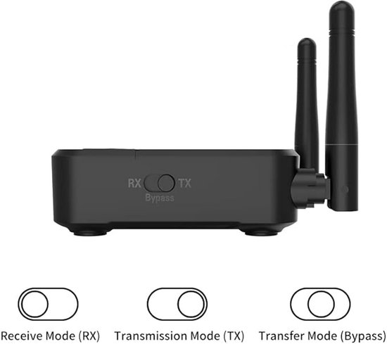Bluetoolz® BT-B 310 Pro - Vernieuwd model 2024 - Bluetooth 5.2 High Res Audio zender en ontvanger (aptxHD) - zwart - met Qualcomm CSR Chip - 2 jaar garantie - optical en AUX aansluitingen - Één van de meest stabiele in z'n soort! - Kwalificatie **** van Bluetoolz — afbeelding 3