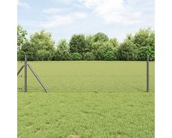 vidaXL - Hexagon - Hek - 0,4 - x - 10 - m - PVC - Grijs
