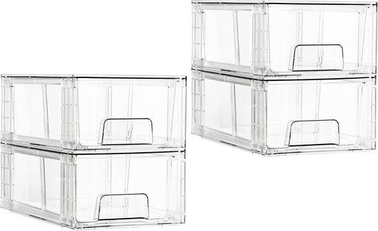 Vtopmart 51 stuks doorzichtige plastic ladeorganizerset, 8-size