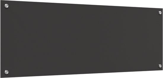 vidaXL - Cuisine - Dosseret - Gris foncé - 110 x 40 x 0,6 cm - Verre Glas