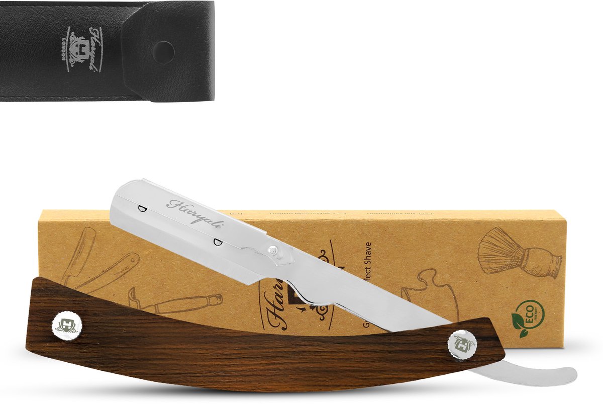 Haryali London Cut Throat Razor klassiek scheermes voor herenscheren met mesjes scheermes voor scheren thuis en salonshavette Rasoirs Rasol in rozenhouthand