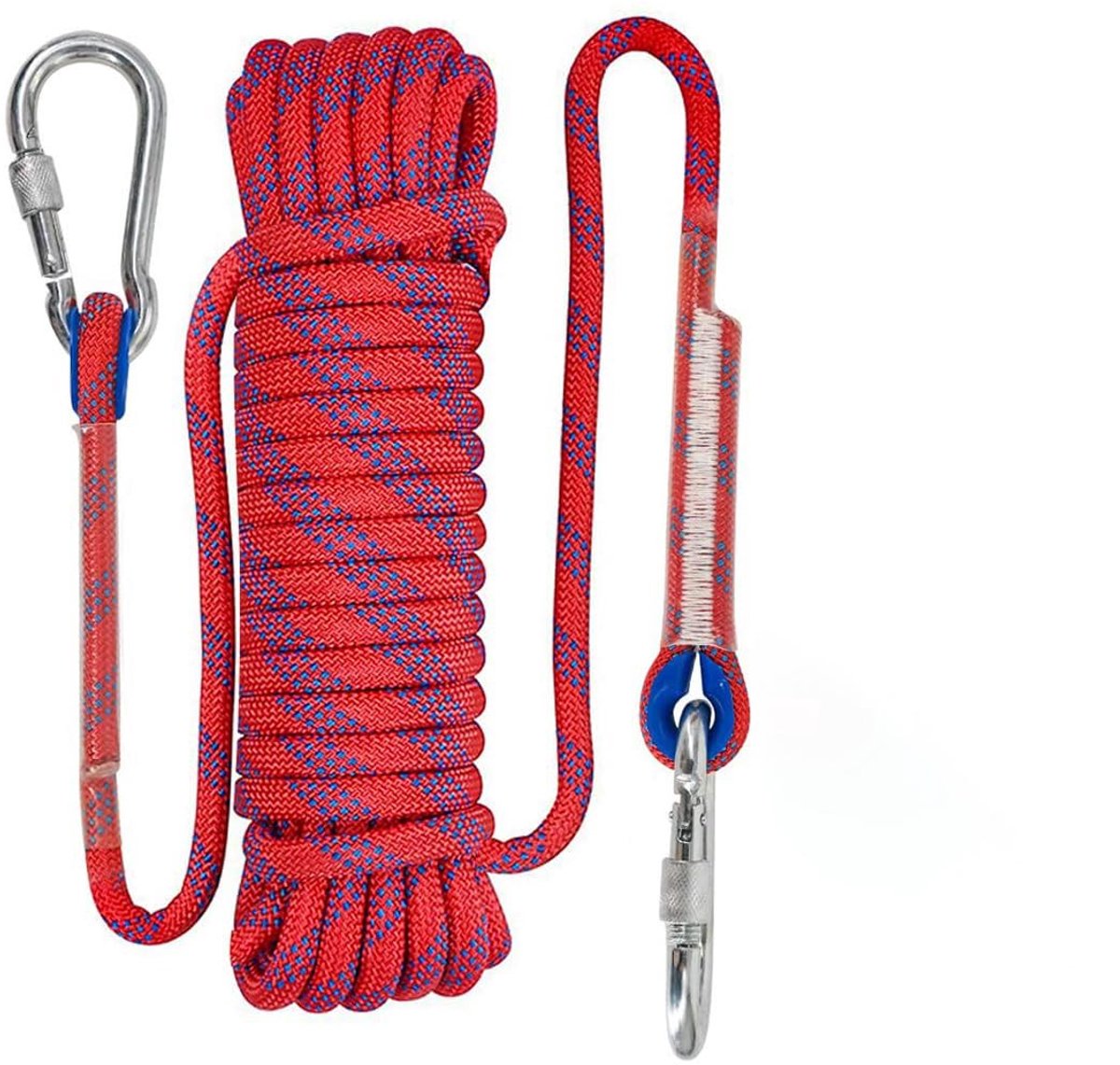 Klimtouw Statisch Klimtouw 10m Lengte - 8mm Dikte Sterk Magnetisch Visklimtouw Rood - Ontsnappings- en Brandreddingstouw