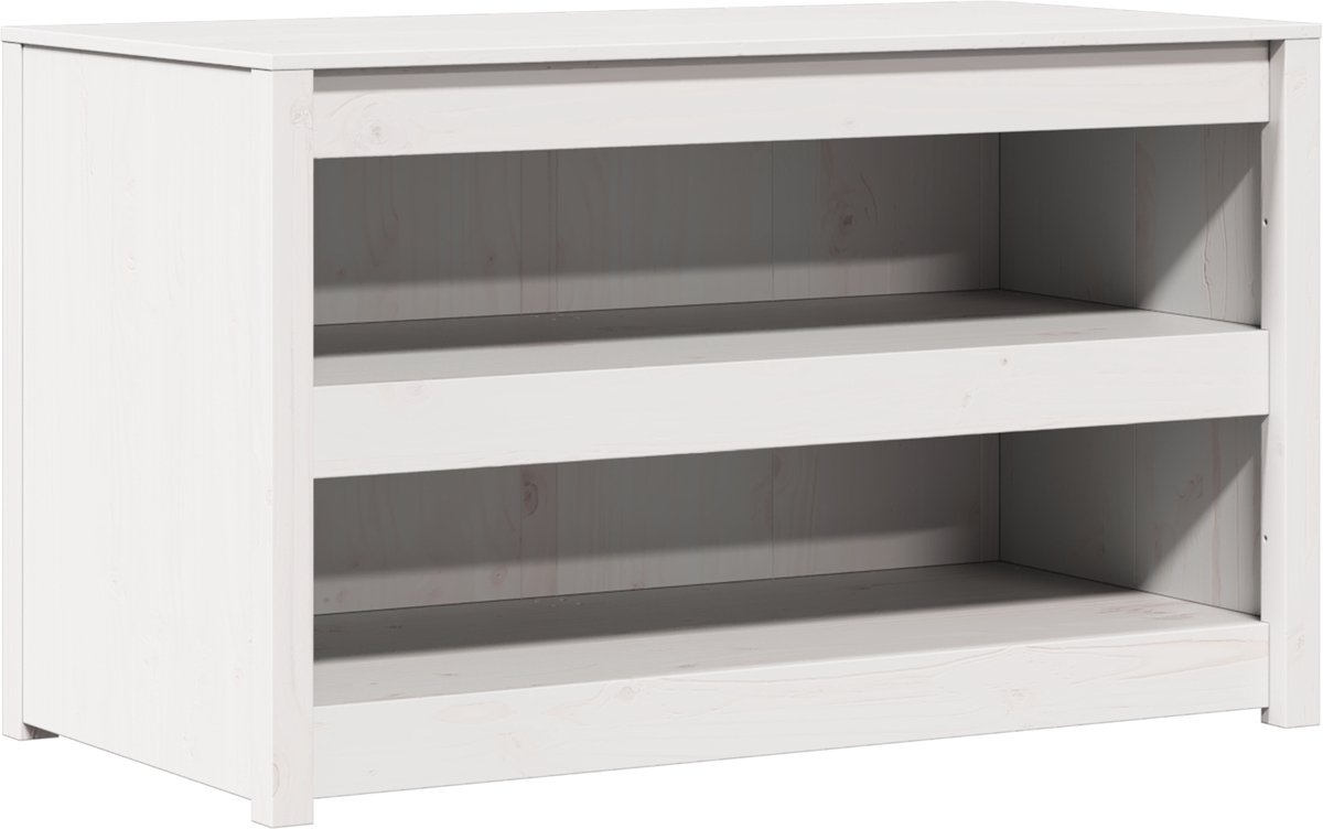 vidaXL Keuken - Kast - MEPPEL - Wit - 106 - x - 55 - x - 64 - cm - Massief - grenenhout