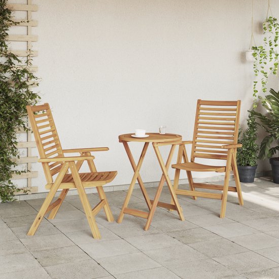 vidaXL - Chaises de jardin - 2 pièces - Bois de teck Massief