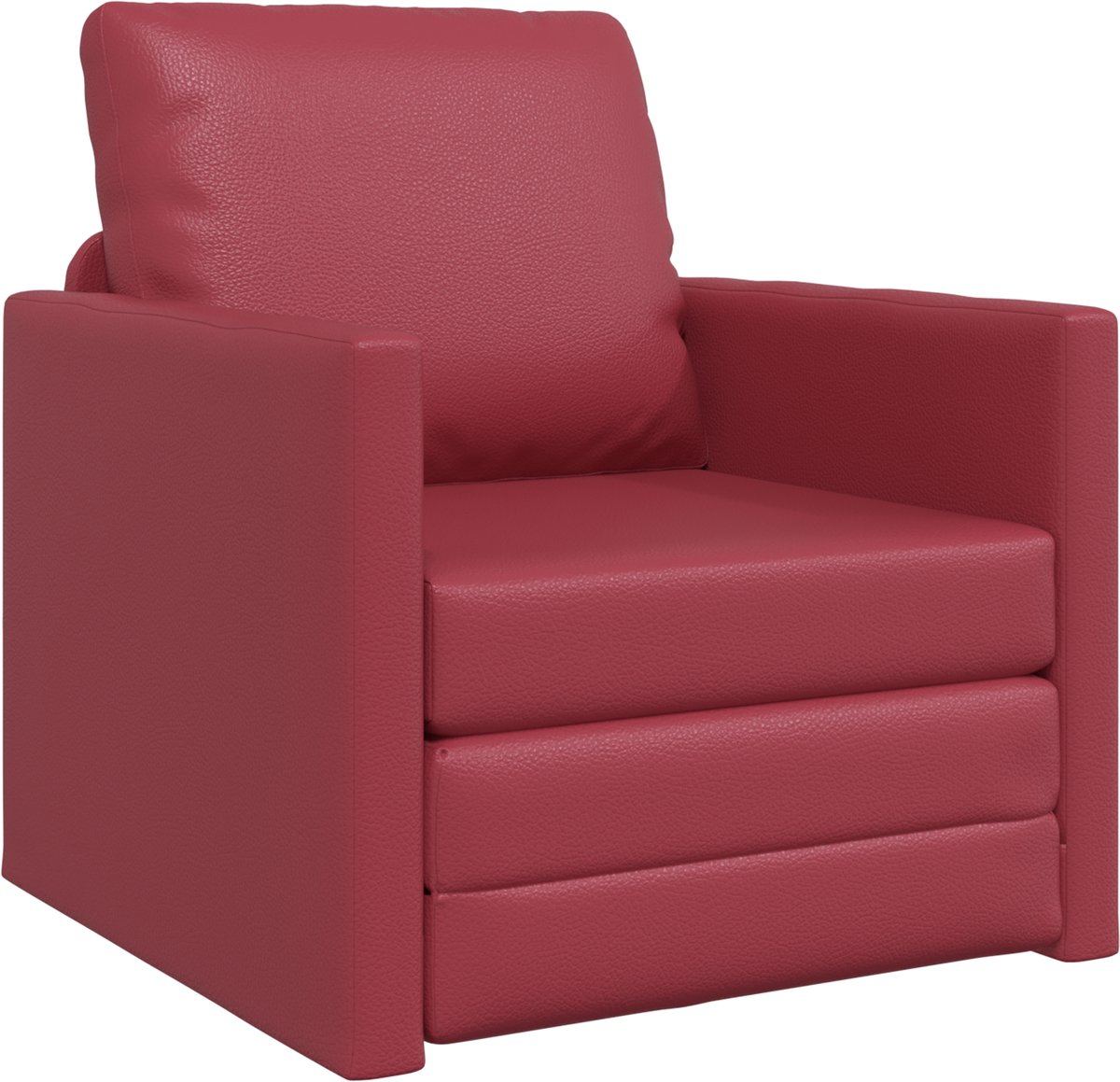 vidaXL Slaapbank - 60cm - Wijnrood - Kunstleer