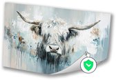 Schotse hooglander abstract design - Schotse hooglander posters - Posters koe - Kantoor - Vintage poster - Wanddecoratie woonkamer - poster 90x60 cm