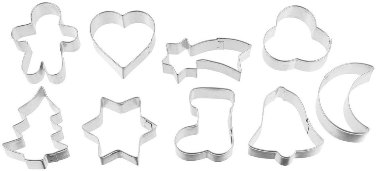 Set van 9 kerstkoekjesvormpjes aan hanger Zenker Koekjesvormpjes