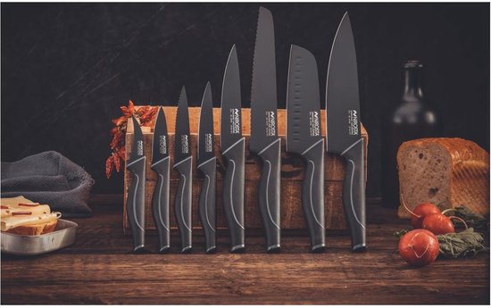 Couteau de cuisine Santoku Nirosta Black Edition 16 cm