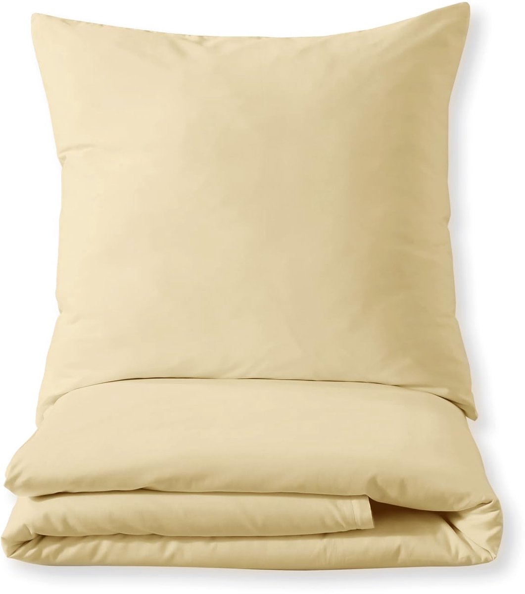 Ibenzoa Hoogwaardige Beddenset van Natuurlijk Katoen – Zachte Comfort en Duurzaamheid beige