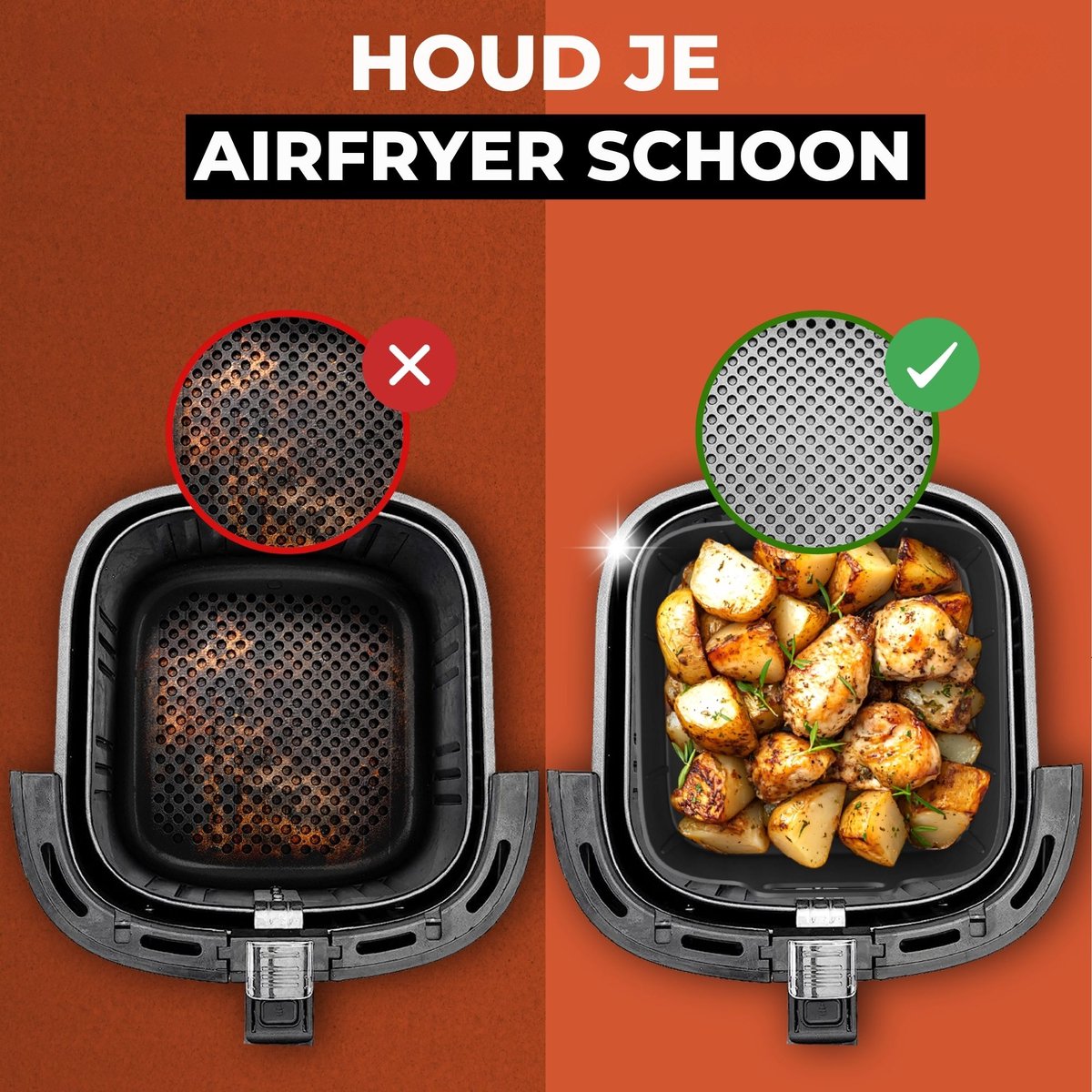 UNBOX Airfryer Accessoires - Complete Set voor Philips Airfryer 6,2L - Princess Airfryer XL 5,5L, 6,5L - Ninja Airfryer XXL 6,2L - Inclusief Airfryer Siliconen Bakje & e-Receptenboek — afbeelding 7