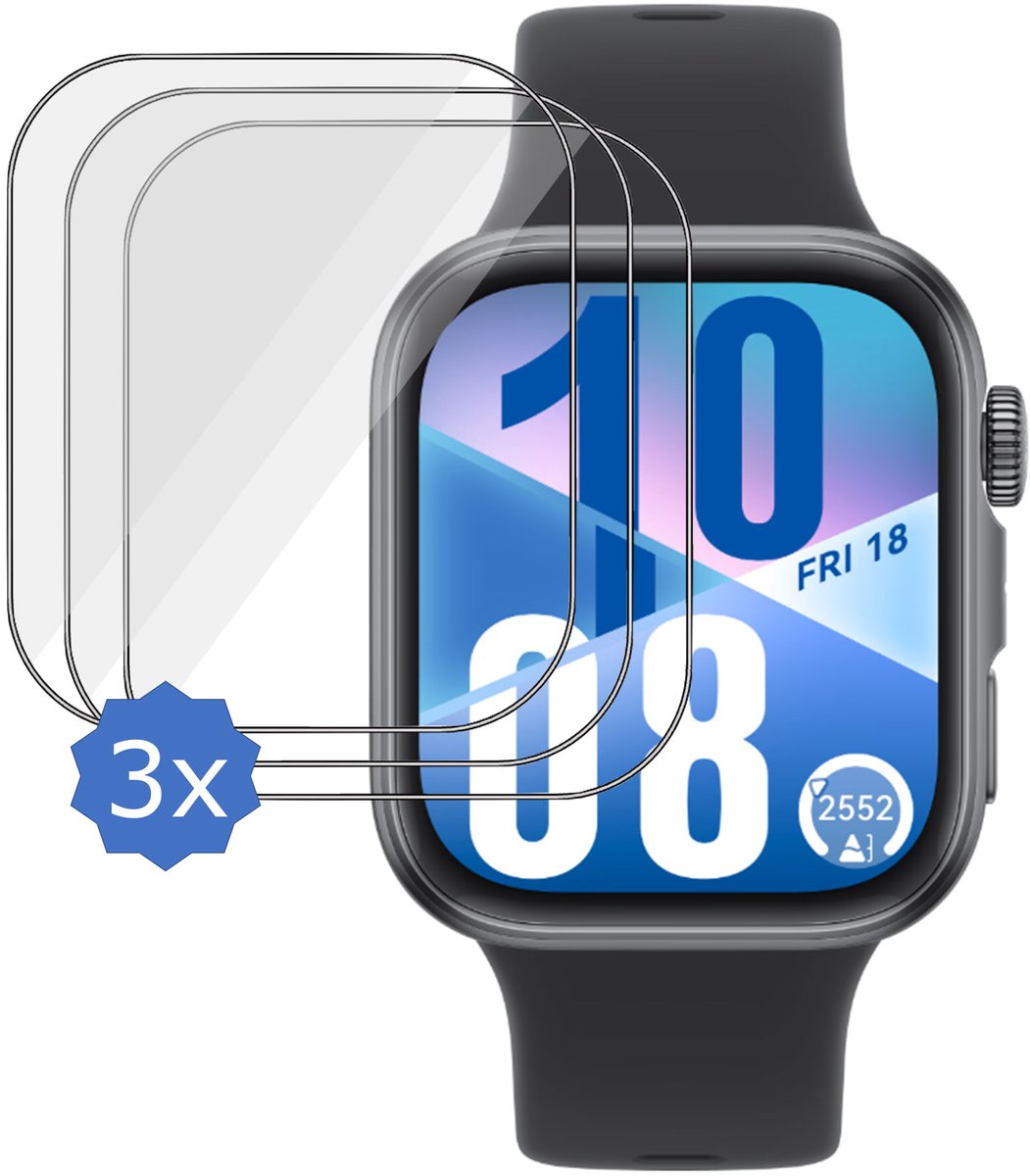 3x Screenprotector geschikt voor Huawei Watch Fit 4 - Folie Screen Protector