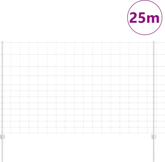 Fence Posts 22 Pcs U-Channel Grey 150 Cm Steel Hexagon Fence Grey 1.5x50 M Steel | UK - View #6