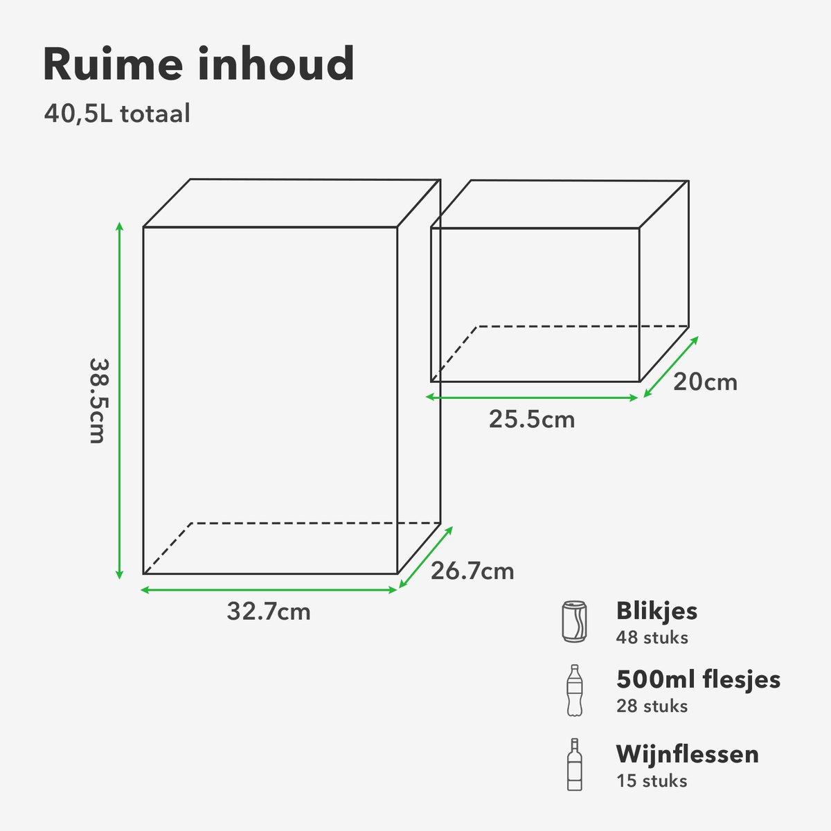 Brisby 40,5 L Compressor Koelbox – Elektrische Koelbox & Vriezer 12 V/230 V – Inclusief Uitneembaar Mandje & 2× 1,2 L Thermosflessen – Draagbaar voor Camping, Auto & Thuis – foto 7