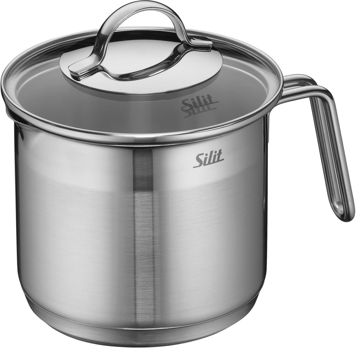 Inductie Melkpan met Glazen Deksel - 14 cm, Roestvrij Staal, Ovenbestendig