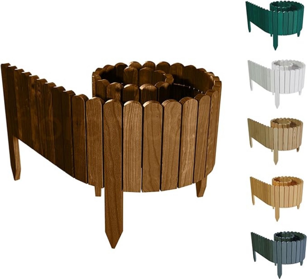 GTB® Borderrand op Rol - Borderrand - Perkland - Bruin - 200cm x 2cm x 40cm